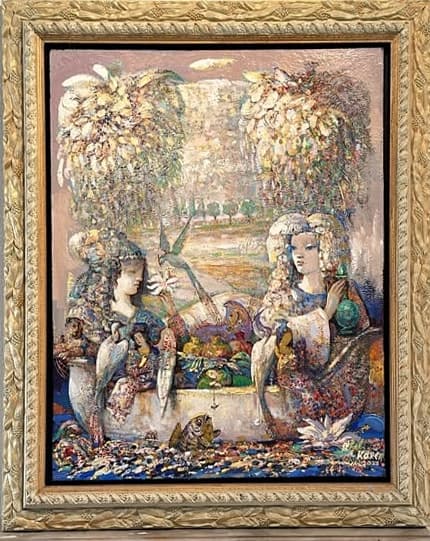 Reveries — Oil on canvas, 98 × 78 cm (2023). Abel Karen Kazinyan.