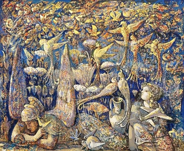 Wings — Oil on canvas, 115 × 140 cm (2024). Abel Karen Kazinyan.