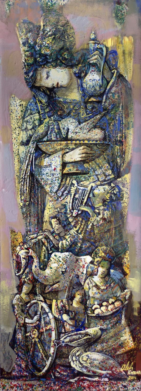 Painting — Oil & gilt on canvas (1996). Abel Karen Kazinyan.