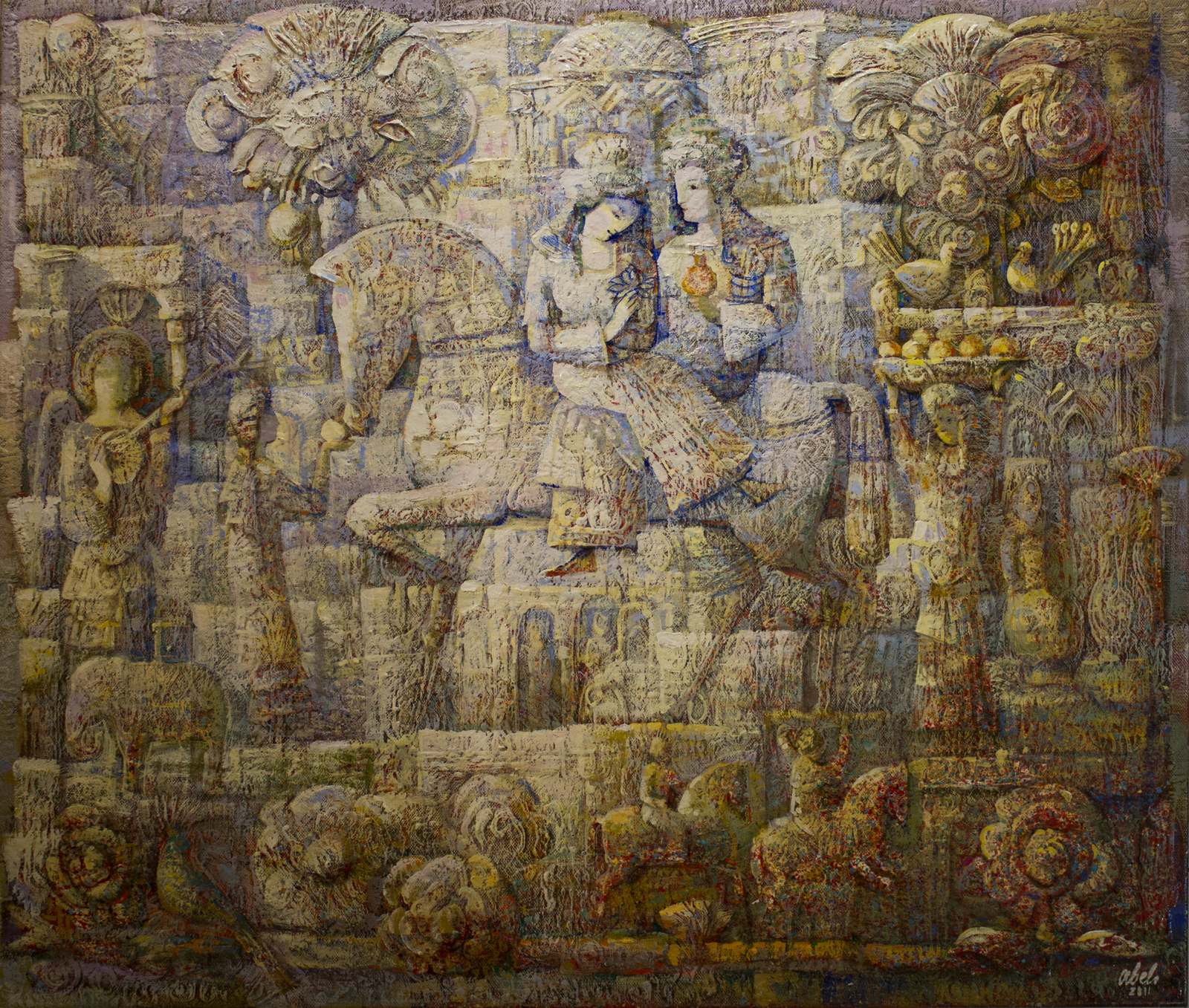 Painting — Oil & gilt on canvas (2017). Abel Karen Kazinyan.